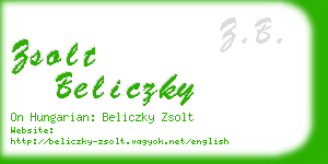 zsolt beliczky business card